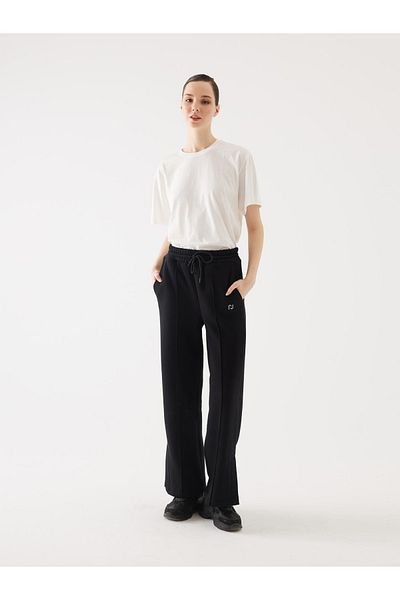 Juste Studio Black Raised Slit Detail Jogger