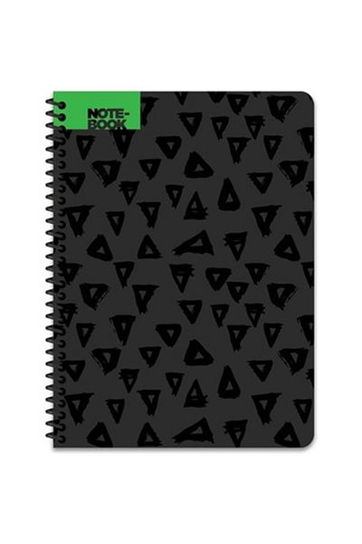 KESKİN COLOR 16x22 Cm 80 Sheets Unlined Flexible Cardboard Cover Ring Notebook 60 Grams White Page
