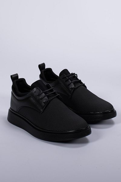 Riccon Herren Freizeitschuhe0012364 Schwarz Schwarz Geflochten