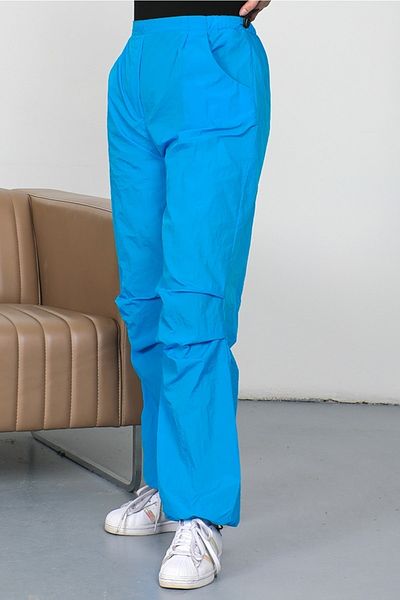 Bestenur Pantaloni Minay Parachute 490 - Albastru