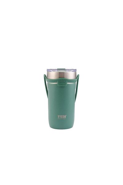 Tyeso Green Soulmate Tumbler - Vacuum, Stainless Steel and Silicone Hanger 550ml