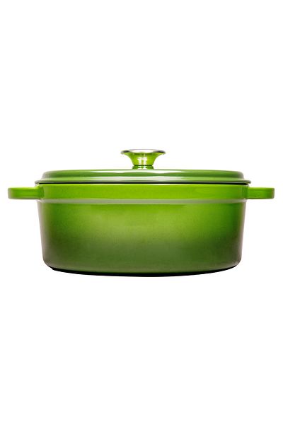 Sürel Aroma Lid Green Round Cast Iron Pot 28 Cm