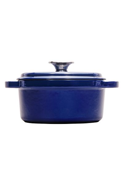 Sürel Aroma Lid Blue Round Cast Pot 20 Cm