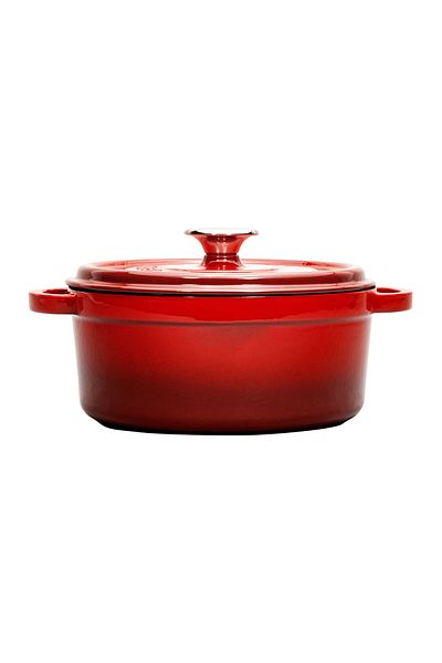 Sürel أروما غطاء وعاء أحمر دائري عميق 24 سم