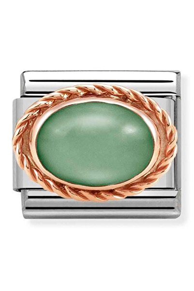 NOMİNATİON Composable Classic Link 430507 /23 Green Aventurine in 9K Rose Gold