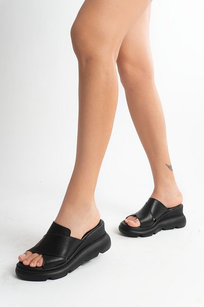PASSAGE SHOES Γυναικείες παντόφλες σόλας από γνήσιο δέρμα 6209
