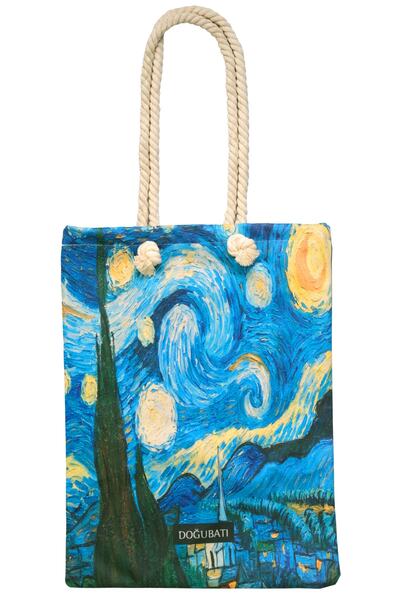 Doğu Batı Yayınları Star Patterned Cloth Bag