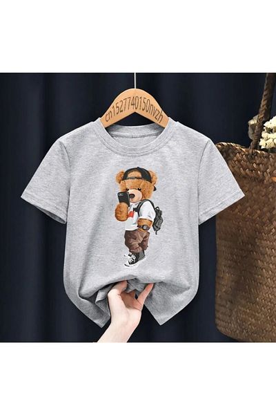 Machetta Παιδικό μπλουζάκι Selfie Teddy Bear με στάμπα Oversize