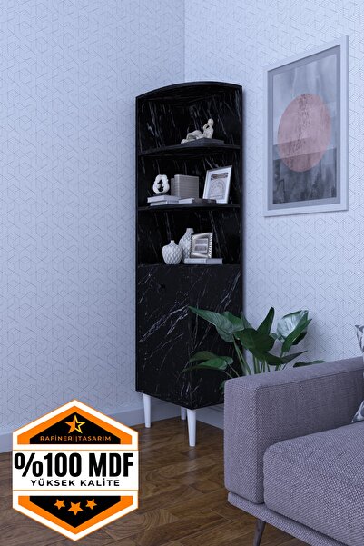 rafineritasarım Dekoratif Dolap Köşe Rafı, Çok Amaçlı Raf, Salon Rafı Mdf