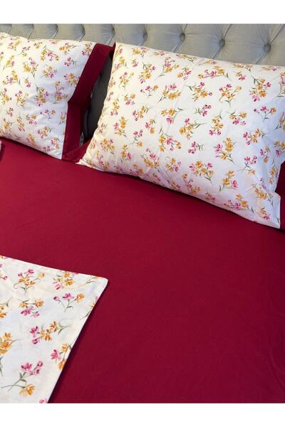 calinahome ملاءة مطاطية باللون العنابي