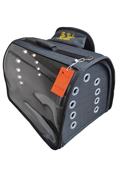 LAVİSTA La Vista Jumbo Tomris Kedi, Küçük Köpek Sırt Taşıma Çantası Siyah Gri...