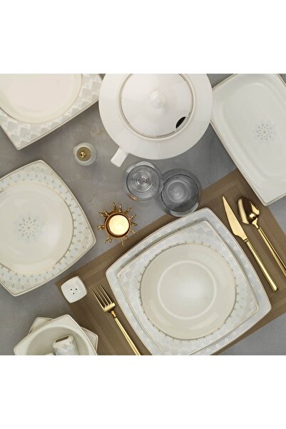 Kütahya Porselen Kare 62 Prç.yemek Takımı 1432