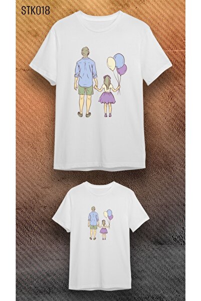 VİZYON İKRA Tricou combinat cu imprimeu de mână pentru tată și copil (PREȚUL ...