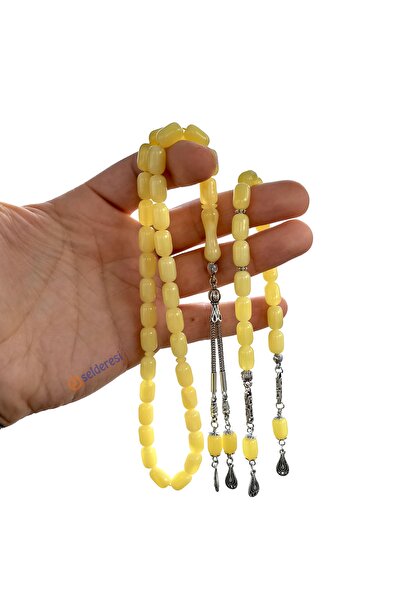 Selderesi Beyrut Kapsül Kesim Toz Kehribar 33lü Tesbih+zaza Seti