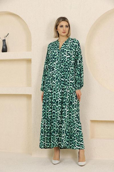 MAY MARA Women's Plus Size Cotton Digital Printed Woven Dress