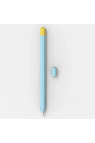 NANOSPACE غطاء حماية من السيليكون غير قابل للانزلاق لجهاز Apple Pencil 2 بلون مزدوج (ليس قلم المنتج)