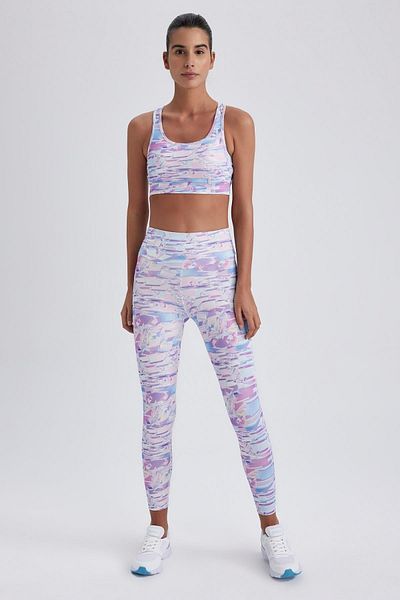 DeFacto Fit Patterned Waist Wrapping Sports Tights