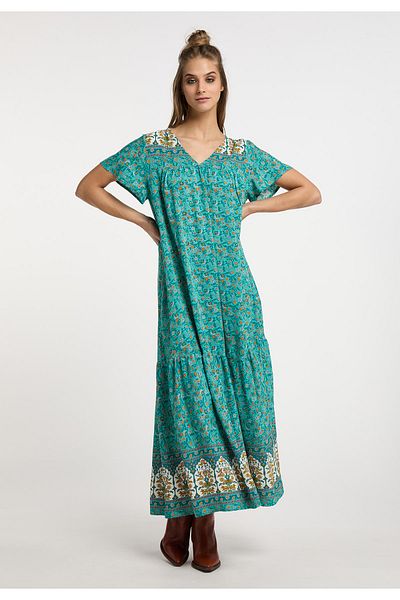 USHA Festival potlače kvetov Sommerkleid