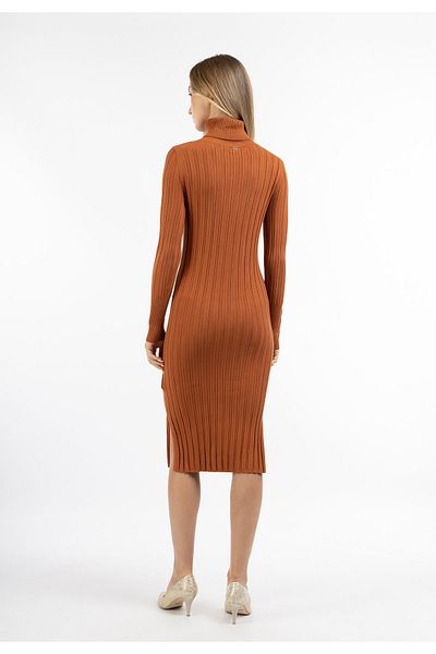 Dreimaster Klassik Strick Langarmkleid midi iridia