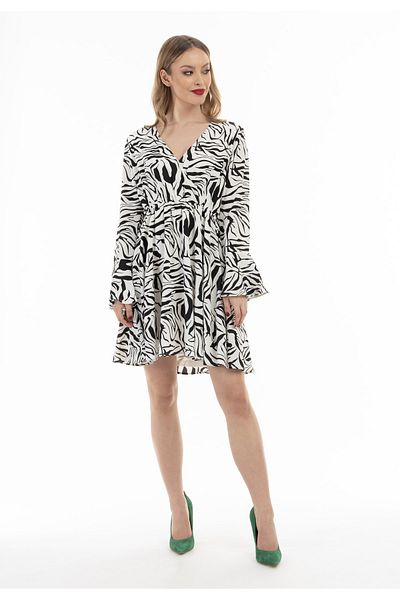 Faina Kleid - Zebraprint