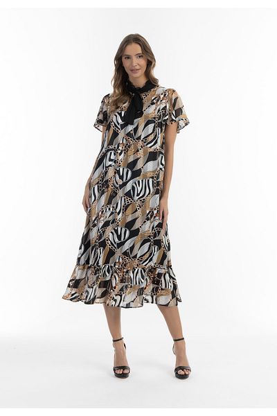Faina Celoplošná potlač Sookie Midikleid