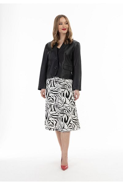 Faina Midirock mit Zebra-Print caneva