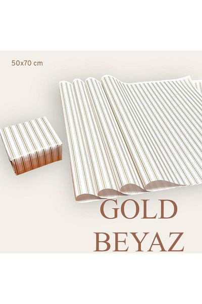 t tuğset etiket Wrapping Paper Wrapping Paper Dowry Packaging Paper Wrapping Paper 50x70 Cm 10 Pieces Gold-white Hed