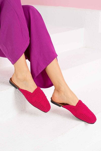 New Optimal Sion Butterfly Knitted Patterned Slippers