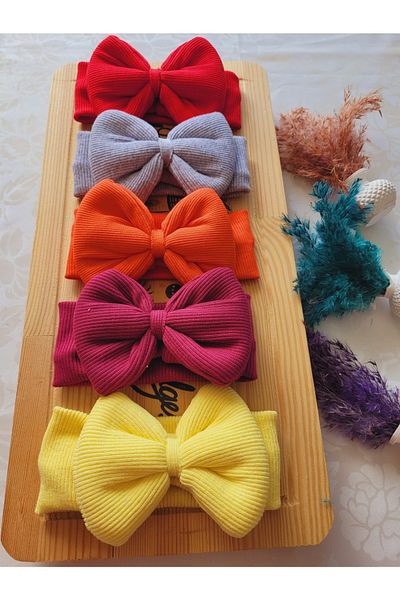 SeherBebeButik Girl & Baby Camisole Bow Bandana Set of 5