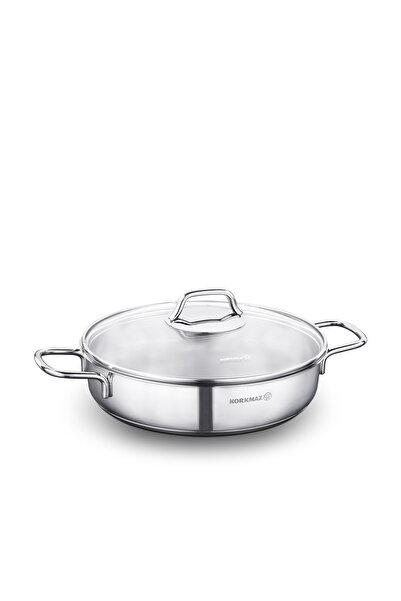 KORKMAZ بيرلا 26x7 سم 3.6 لتر وعاء مسطح / قاعدة حثية = أصلي =