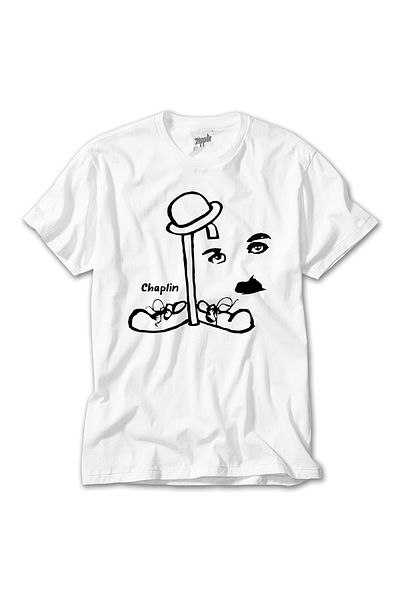 Z zepplin Charlie Chaplin Hat White T-Shirt