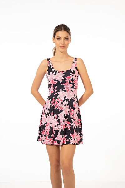 Estiva Women's Floral Print Dress Swimsuit
