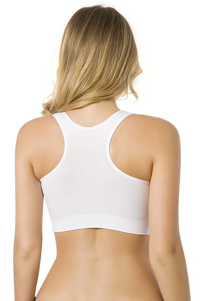 Emay Γυναικείο λευκό σουτιέν Bustier Sportsman χωρίς ραφές