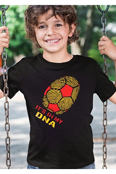 RYO FASHİON Tricou pentru copii, galben, roșu, cu amprentă digitală, ADN, uni...