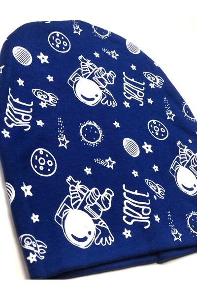 Cramer Çift Katlı Penye Interlok Bebek Çocuk Bere (space Baskılı)
