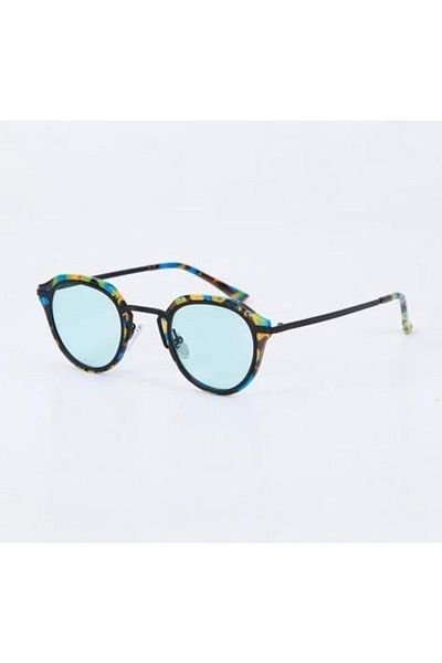 TomyHelf Women's Sunglasses Oval Colorful Frame Mint Green Glass