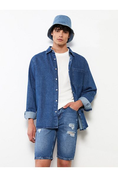 LC Waikiki Pánské džínové kraťasy Slim Fit
