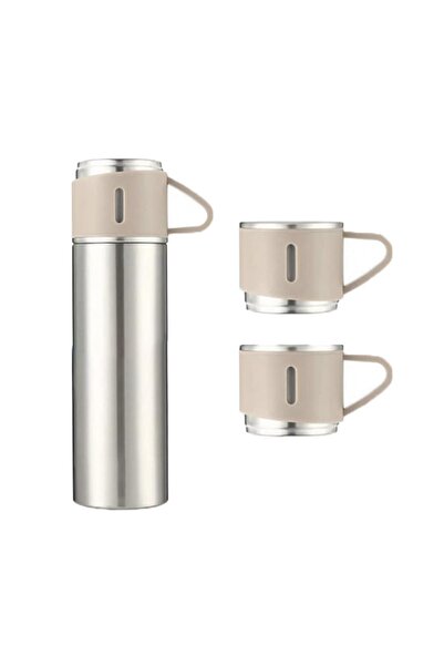 Microcase 3 Bardaklı Paslanmaz Çelik 500 Ml Sıcak Soğuk Tutan Çay Kahve Su Te...