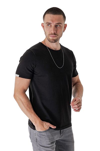 CHUBA Ανδρικό μπλουζάκι Leo Regular Fit Knitwear Μαύρο 23s2003