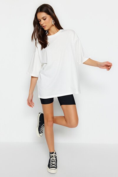 Trendyol Collection T-Shirt - Ecru - Oversized