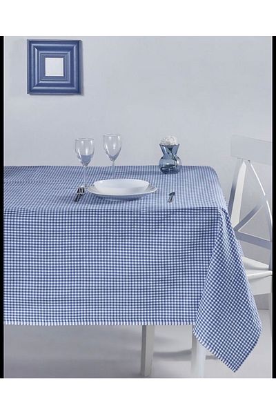 KAMİZ Piti Checkered Tablecloth - Table Cloth - Picnic Cloth 170x170
