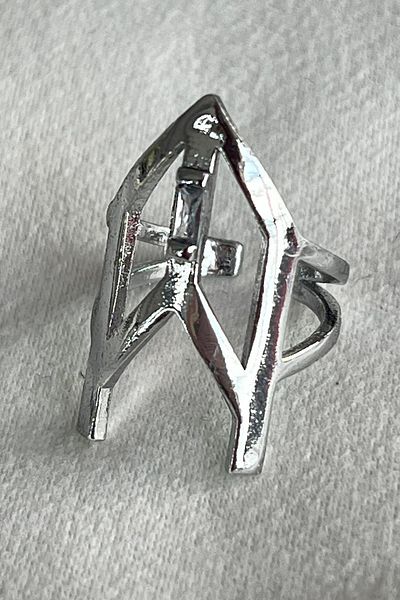 TAKIŞTIR Silver Color Adjustable Nail Ring