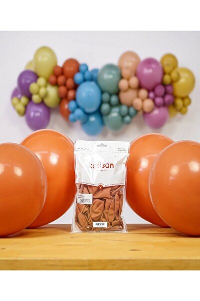 Kalisan بالون برتقالي محروق ريترو 10 قطع