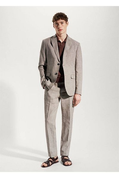 MANGO Man Μπουφάν 100% λινό Blazer