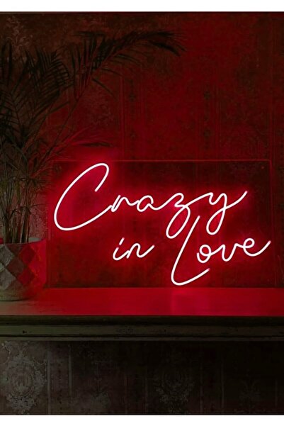 dekoraven Crazy In Love Dekoratif Neon Led Tabela (60x40cm)