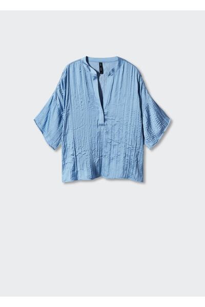 MANGO Woman Pilili Saten Bluz