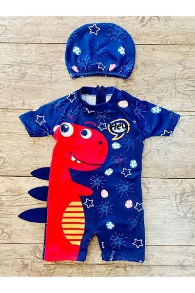 PODIUM GYM Trendy Cute Characters Printed Sun Protection Quick Drying Bonnet Men's Shorts Swimsuit