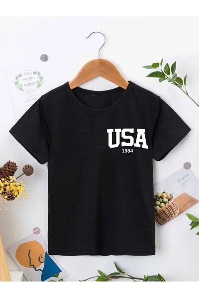 Keywest Kids Little USA 1984 Printed Cotton Oversize Children's T-shirt