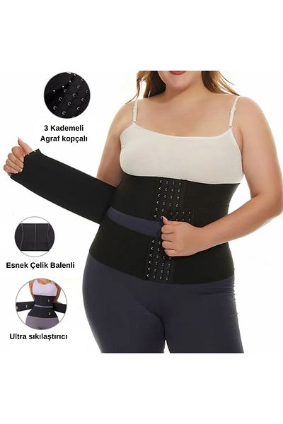 FİT1BEDEN Fitbelt Slimming Waist Wrap Hourglass Firming Waist Corset with Agraph