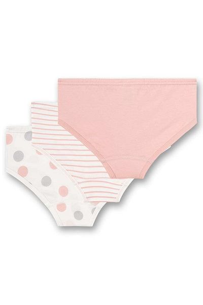 Sanetta Mädchen Hipslips 3er Pack - Pants, Unterhose, gemustert, 104-140